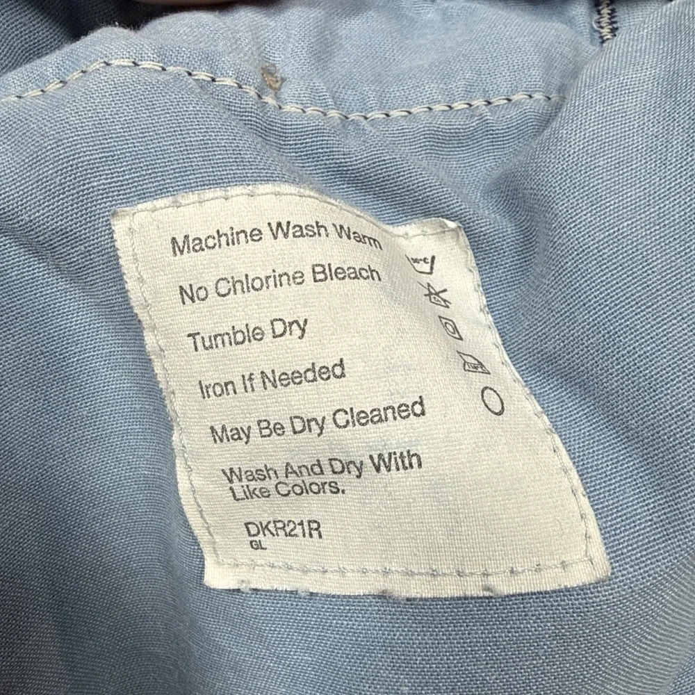 Vtg Dockers Pleated Denim Pants Men 34x32 Blue Relaxed Fit USA Levi's